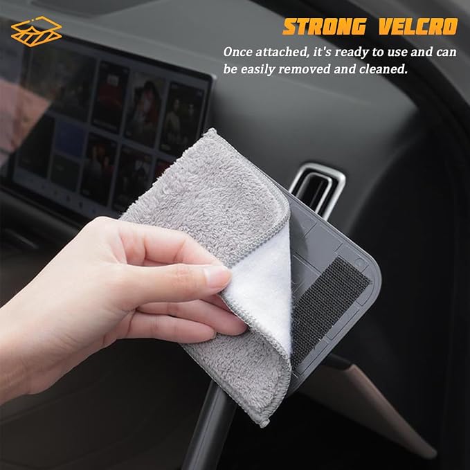 Zpana Car Windshield Cleaning Tool, Vehicle Window Cleaner with Extendable Handle & 4 Washable Microfiber Pads, Automotive Glass Wiper Windscreen Wash Kit, Universal for Vehicles