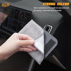 Zpana Car Windshield Cleaning Tool, Vehicle Window Cleaner with Extendable Handle & 4 Washable Microfiber Pads, Automotive Glass Wiper Windscreen Wash Kit, Universal for Vehicles