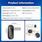 Wireless CarPlay & Android Auto Adapter - Mini Ultra 3 Convert OEM Wired to Wireless Dongle for iPhone & Android 11+, USB-A/Type-C Plug & Play, Fast Connection, Online Upgrade