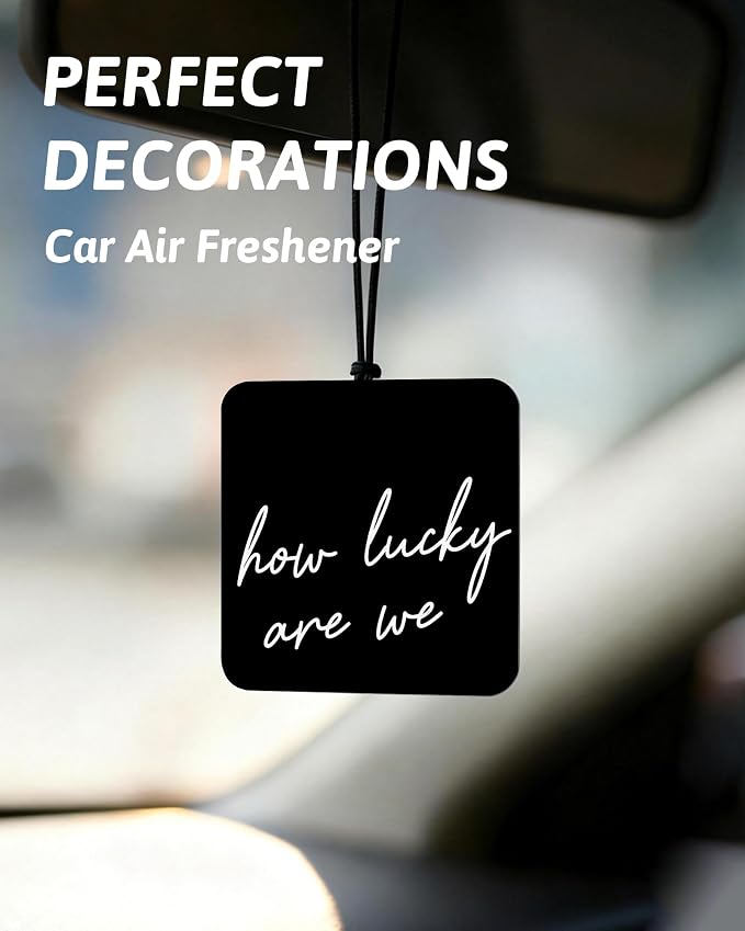 Black and White Western Orange Car Air Freshener 4 Pcs, Boho Cow Skull Cactus Cowgirl Boots Square Hanging Air Freshener for Closet Drawer Books, Western Car Accessories Mirror Decor for Women