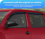 Window Rain Guards for Toyota Tacoma Double Cab 2005-2015 2010 2011 2012 2013 2014 2015, Out-Channel Window Visors Vent Wind Deflectors-4PCS