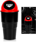 Cup Holder Trash Can for Car, Leakproof Vehicle Back Seat Garbage Can Mini Portable Trash Bin with Lid, Universal Smellproof Cup Holder Garbage Bin for Cars Trucks SUVs (Red)
