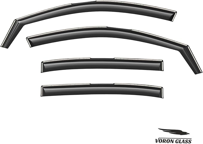 Voron Glass in-Channel Extra Durable Rain Guards for Honda Accord 2013-2017 Sedan, Window Deflectors, Vent Window Visors, 4 Pieces - 200649