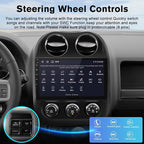 [4Core+64GB] Android Car Stereo for Jeep Patriot Compass 2010 2011 2012 2013 2014 2015 2016, 10" Touch Screen Radio for Jeep Compass with CarPlay Android Auto GPS 5GWiFi Included Camera