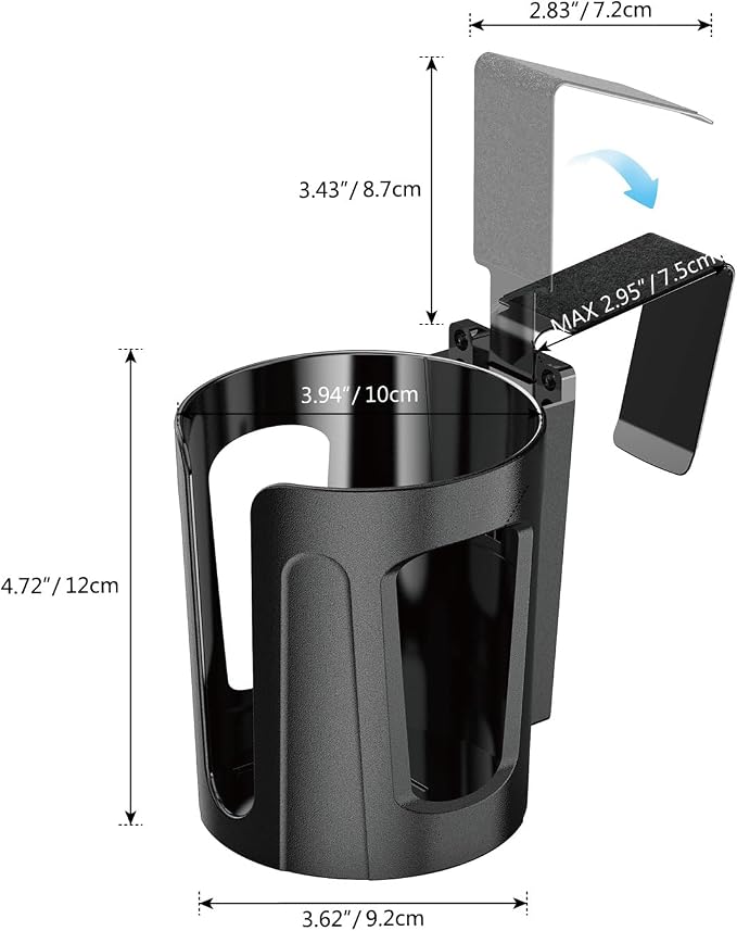 Large Car Door Cup Holder, Vehicle Armrest Cup Holder, Drink Holder for Truck