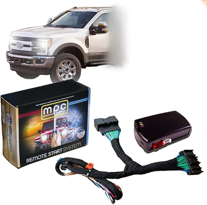 MPC Remote Start Kit Compatible with 2017-2019 Ford F-250 Super Duty | Diesel | Key to Start | 100% Plug N Play | Press OEM Fob 3X Lock to Start | USA Tech Support
