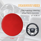 Zpana Car Steering Wheel Sun Shade Cover, Anti Heat Vehicle Steering Wheel Sunshade Shield, Automotive Interior Wheel Sun Block Protector Accessories, Universal for SUV, Sedan, Truck (Red)