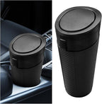 Car Trash Can Bin with Lid, Leakproof Automotive Side Door Garbage Can, Mini Vehicle Cup Holder Trash Bin, Portable Auto Organizers & Storage Accessories for Car, Home, Office (1PC/Black)
