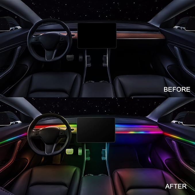 Dreamcolor Acrylic Interior Car LED Strip Light 43-inch, Fits Dreamcolor Main Controller and Sub-Controller Kit (Not Included)