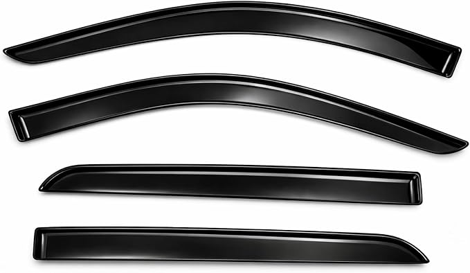 2018-2023 Tape-On Rain Guards for Chevrolet Chevy Traverse Side Window Visor Deflectors LS LT RS Premier True North High Country Durable Tinted Shades 2019 2020 2021 2022