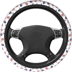 4th of July American Flag Steering Wheel Covers Universal 15 Inch Non Slip Neoprene Car Steering Wheel Protector Covers for Men Women