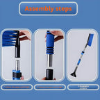 Car Snow Brush and Ice Scrapers with Foam Grip Telescopic Snow Scraper Extendable Snow Removal Tool for Cars Trucks Windshield Window