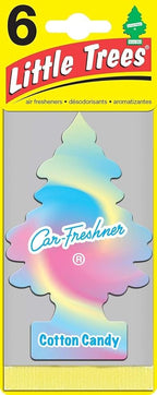 Car Air Freshener | Hanging Paper Tree for Home or Car | Cotton Candy | 6 Pack