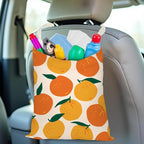 Car Trash Bag Car Garbage Bag Hanging Cars Trash Can, Waterproof Cars Back Seat Organizer for Vehicle Travelling Camping Orange Decor