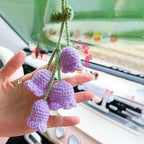 Handmade Knitted Rear View Mirror Pendant Ornament, Cute Car Accessories Aesthetic, Kawaii Car Decor for Home Decorative Pendants