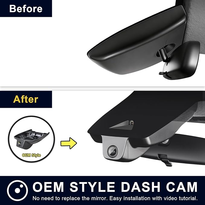 Front 4K & Rear 1080p Dash Cam for Toyota Corolla & Hybrid 2020 2021 2022 | Corolla Hatchback 2019-2022 Gen12 E210 (Model B), LE XLE XSE SE etc, Integrated OEM Look, App & WiFi,GPS, 128GB Card