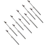 CZC AUTO Tire Pressure Gauge Heavy Duty Straight-on Foot Dual Head Chucks Auto Service Gage Air Gauge 10-150PSI 100-1000KPa for Truck Car RV Van (10 Packs, Silver)