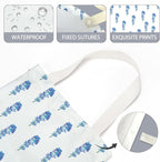Car Trash Bag Car Garbage Bag Hanging Cars Trash Can Spring Decor Waterproof Cars Back Seat Organizer for Vehicle Travelling Swimming Camping Blue Flower Decor