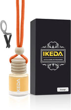 Ikeda Car Air Freshener: Hanging Car Smell Air Freshener | 10ml Hanging Car Perfume | Long Lasting Fragrance | Strong Scents Diffuser for Auto Home (Orange|Circular)
