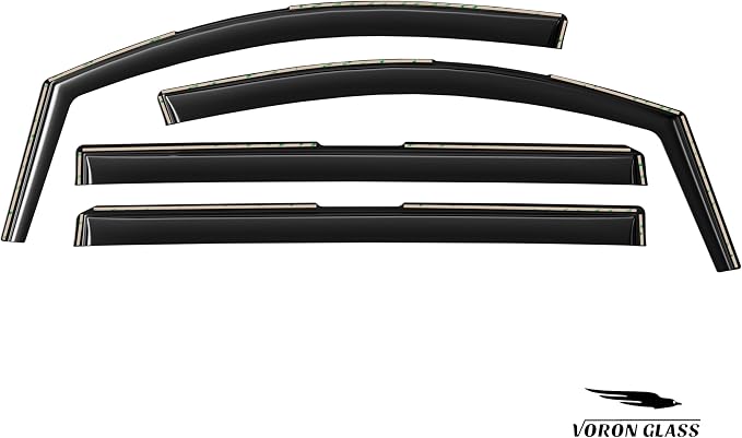 Voron Glass in-Channel Extra Durable Rain Guards for Toyota Sienna 2011-2020, Window Deflectors, Vent Window Visors, 4 Pieces - 200526