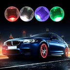 Car Tire Wheel Lights, 4Pcs Air Valve, Solar Valve Cap with Motion Sensors Colorful Flashing LED Light Gas Nozzle for Bicycle Motorcycles