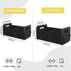 Car Trunk Organizer for SUV, Car Storage Organizer Collapsible Multi Compartment Container Box, Adjustable Car Accessories for Women/Men, Black