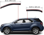 Extra Durable Clip-on in-Channel Auto Vent Window Visor, Fits 2010-2017 Chevrolet Equinox, UV Protection Rain Guard, Original Wind Deflector, No-Drill Easy Install, Dark Smoke, 4-Pcs