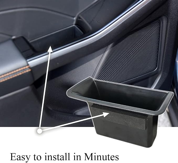 Front/Rear Row Door Side Storage Box Compatible with Ford Escape 2020 2021 2022 2023 2024 2025 Armrest Phone Container Door Organizer Handle Pocket ABS Tray Insert Glove Pallet
