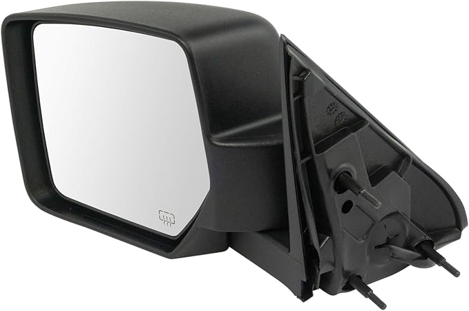 Driver & Passenger Side Power Heated Mirror Set Textured Black Compatible with 2008-2012 Jeep Liberty CH1320371 CH1321371