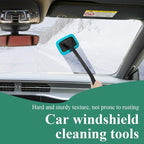 Windshield Cleaning Tool, Extendable Handle Car Window Cleaner with 4 Reusable Microfiber Pads, Auto Inside Glass Wiper for Car Windscreen Cleaning