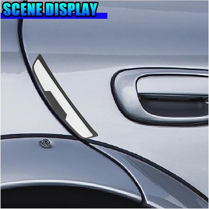 Craedli 4PCS Car Door Edge Guards Protector, Anti-Scratch Car Door Self Adhesive Anti-Collision Trim Strip Auto Side Door Protector, Universal Auto Body Bumper Guard for Cars SUV Truck(Black&White)