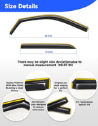 in-Channel Window Rain Guards Fit for Truck Dodge RAM 2500 3500 2019-2026 Crew Cab, Extra Durable Visors Vent Visors Window Deflector Vent Shades Car Accessories -4 pcs