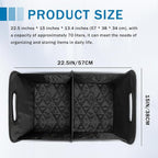 Car Trunk Organizer, Car Organizers and Storage, Large Capacity Vehicle Storage Bag with 6 Pockets, Auto Accessories Foldable & Portable Cargo Organizers for SUV Minivan Truck (Black)