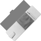 Car Sun Visor Extender, Leather Multi-Pocket Clip-On Auto Visor Organizer, Adjustable Anti-Glare Vehicle Interior Sun Blocker Attachment for Glasses, Driver's License, Ticket (Gray)