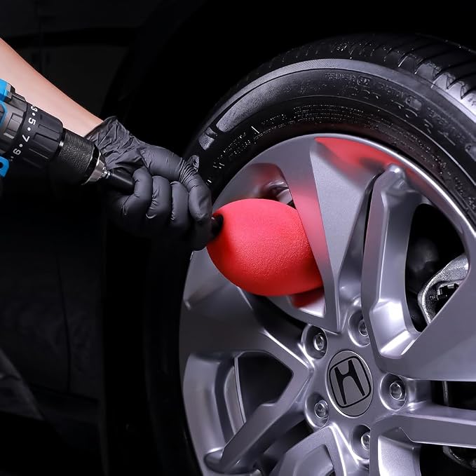 Wheel Rims Polisher, Polishing Ball, Polishing Cone, Metal Wheel Polishing Tool, Ball Buster Wheel and Rim Polisher System Attaches to Standard Household Drill