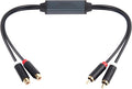 Mini Ground Loop Noise Isolator Gold Coating RCA Connectors Aluminum Shell Noise Filter for car and Home Using in Different situations (WDISO-A010-RCA)