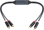 Mini Ground Loop Noise Isolator Gold Coating RCA Connectors Aluminum Shell Noise Filter for car and Home Using in Different situations (WDISO-A010-RCA)