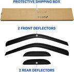 Window Visors Rain Guards for 1999-2016 Ford F250 F350 F450 Super Duty SuperCab, Out-Channel Window Vent Wind Deflectors Visors Shades for 99-16 F-250 F-350 F-450 Extended Cab
