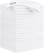 White Microfiber Cleaning Cloth 20 Pack 11.5 x 11.5 inch Microfiber Towels for Cars Ultra Absorbent Car Washing Cloth Lint Free Streak Free Cleaning Rags for Car, Kitchen Window