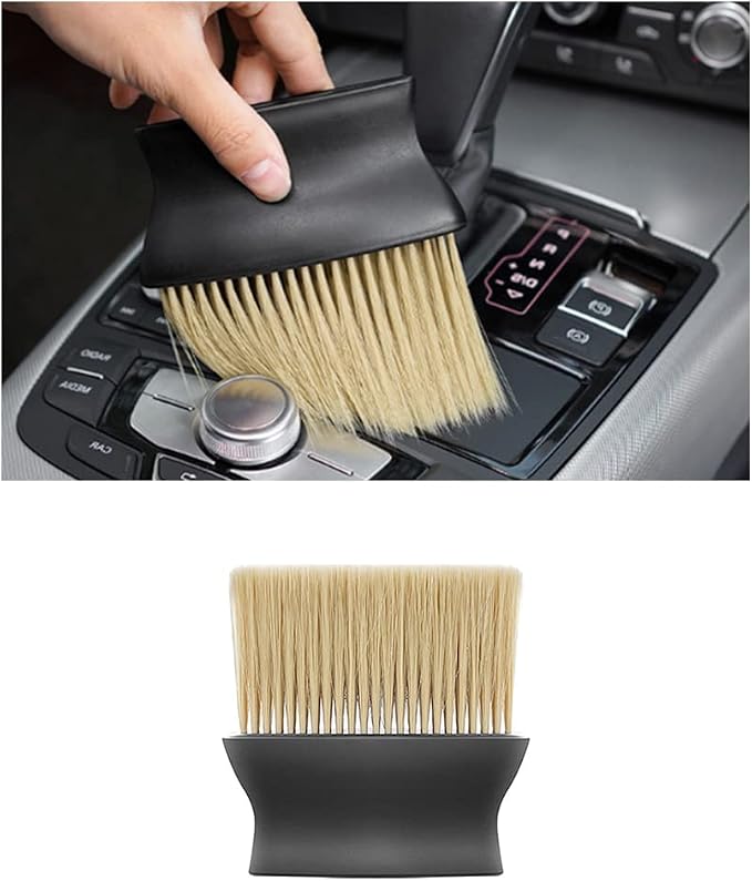 Car Interior Detailing Brush, Ultra-Soft Auto Hair Bristles Removal Dust Collectors, Universal Vehicle Interior Cleaning Dashboard, Air Conditioner Vent etc Tool Accessory (1PC, Yellow)