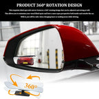 2PCS Blind Spot Convex Car Mirror, Side Mirror Blindspot, Rear View Mirrors with Wide Angle Adjustable Stick, Universal Car Blindspot Mirrors Exterior Accessories for Cars (Strip, 2PCS)