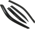 WD2-248 Dark Smoke 4 Pcs Set Window Visor (Outside Mount) Deflector Rain Guard Compatible with 2000-2005 Hyundai Accent Sedan