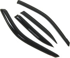 WD2-248 Dark Smoke 4 Pcs Set Window Visor (Outside Mount) Deflector Rain Guard Compatible with 2000-2005 Hyundai Accent Sedan