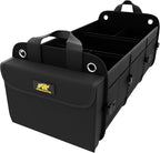 Car Trunk Organizer for SUV, 100L, Premium Material, Black | Collapsible Heavy Duty Large Car Organizer, Sturdy Trunk Storage for Car with Adjustable Straps and Non Slip Bottom