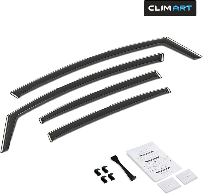 in-Channel Incredibly Durable Rain Guards for Honda Civic 2012-2015 Sedan, Original Window Deflectors, Vent Window Visors, Vent Deflector, 4 pcs. - 612309