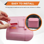 Car Trash Can, Mini Portable Car Bin with Lid & with 1 Roll Trash Bag, Leakproof Hanging Cars Storage Bag Container for Car, Home and Office (Pink)