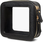 Clear Makeup Bag Small, TSA Approved Portable Toiletry Bag with Zipper Cosmetic Travel Bag Makeup Organizer Case Mini Makeup Pouch for Purse Car Organizer Bag for Women Men