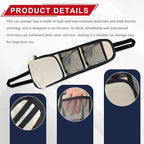 Car Seat Side Storage Pocket, Car Multifunctional Seat Organizer Hanging Bag, Auto Mobile Phone Wallet Sunglasses Mesh Net Pocket, Auto Accessories for Cars SUVs Trucks (White, 2PCS)