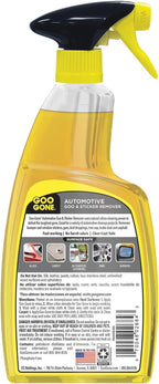 Automotive Adhesive Remover, Goo & Grime Cleaner for Bumper Stickers, Decals, Tree Sap, Brake Dust, Bird Droppings, Gum, Spray Paint, Asphalt, 24 oz with MicroFiber Buffing Towel