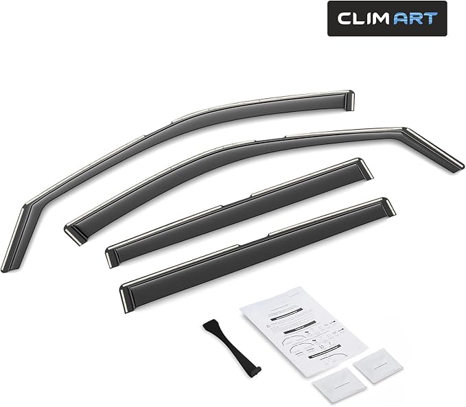 in-Channel Incredibly Durable Rain Guards for Jeep Compass 2017-2026, Original Window Deflectors, Vent Window Visors, Vent Deflector, 4 pcs. - 617264